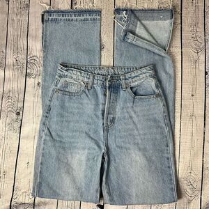 GOGO High Rise Button Fly Distressed Jeans